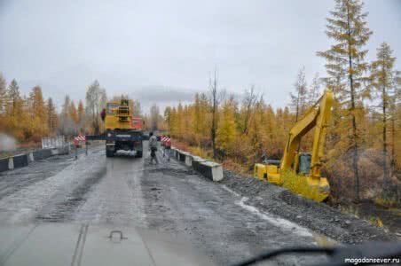 Тенькинская трасса, ремонт